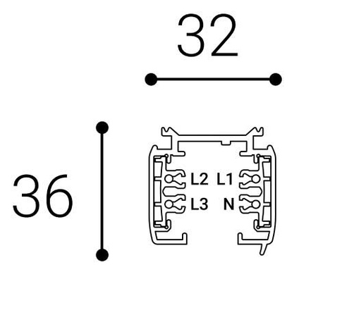 LED2 6360101 ECO TRACK 2M, W