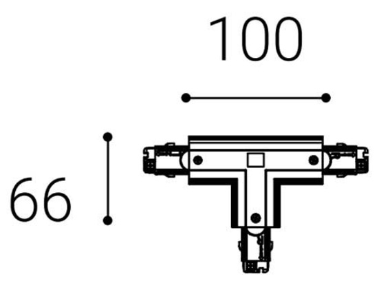 LED2 6361201 ECO TRACK LEFT T-CONNECTOR, W